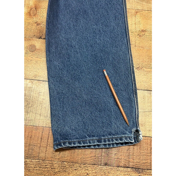 *Carhartt Jeans Mens 36X34 Blue Carpenter Actual 34X33 Relaxed Fit Straight Leg - Picture 3 of 10